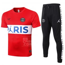 Chandal del Paris Saint-Germain Jordan Manga Corta 20/21 Rojo