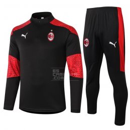 Chandal de Sudadera del AC Milan 20-21 Negro
