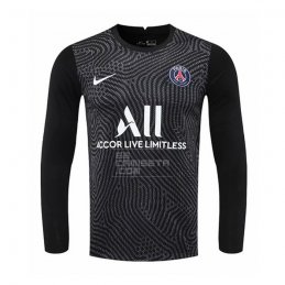 Manga Larga Camiseta Paris Saint-Germain Portero 20-21 Negro