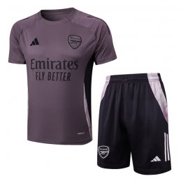 Chandal del Arsenal Manga Corta 24-25 Gris Purpura - Pantalon Corto