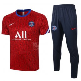 Chandal del Paris Saint-Germain Manga Corta 20-21 Rojo