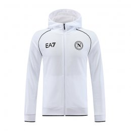 Chaqueta con Capucha del Napoli 23-24 Blanco
