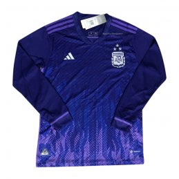 Manga Larga 2ª Equipacion Camiseta Argentina 3 Estrellas 2022