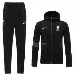 Chandal con Capucha del Liverpool 2020-21 Negro