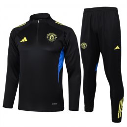 Chandal de Sudadera del Manchester United Nino 25-26 Negro Amarillo