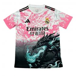 Camiseta Real Madrid Dragon 25-26 Tailandia Rosa Negro