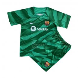 Camiseta Barcelona Portero Nino 23-24 Verde