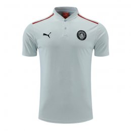 Camiseta Polo del Manchester City 22-23 Gris