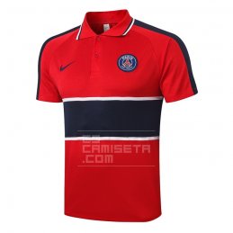 Camiseta Polo del Paris Saint-Germain 20/21 Rojo y Azul