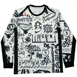 Manga Larga Camiseta Pre Partido del America 2024 Blanco