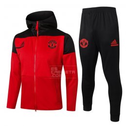 Chandal con Capucha del Manchester United 20-21 Rojo