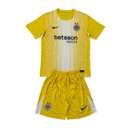 Camiseta Inter Milan Portero Nino 25-26 Amarillo