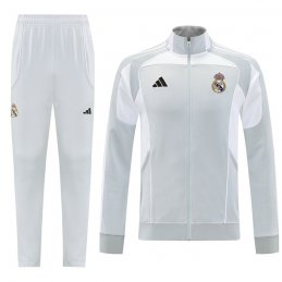 Chandal de Chaqueta del Real Madrid 25-26 Nino Gris Blanco