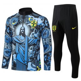 Chandal de Sudadera del Brasil Jesus Nino 24-25 Azul