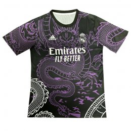 Camiseta Real Madrid Dragon 24-25 Tailandia Negro Purpura
