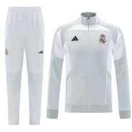 Chandal de Chaqueta del Real Madrid 25-26 Gris Blanco Chandal de Chaqueta del Real Madrid 25-26 Gris Blanco