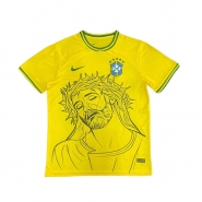 Camiseta Brasil Jesus 2025 Tailandia Amarillo