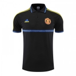 Camiseta Polo del Manchester United 22-23 Negro y Azul Camiseta Polo del Manchester United 22-23 Negro y Azul