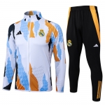 Chandal de Chaqueta del Real Madrid 24-25 Blanco y Amarillo Chandal de Chaqueta del Real Madrid 24-25 Blanco y Amarillo