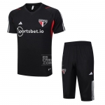 Chandal del Sao Paulo Manga Corta 23-24 Negro - Pantalon Corto Chandal del Sao Paulo Manga Corta 23-24 Negro - Pantalon Corto