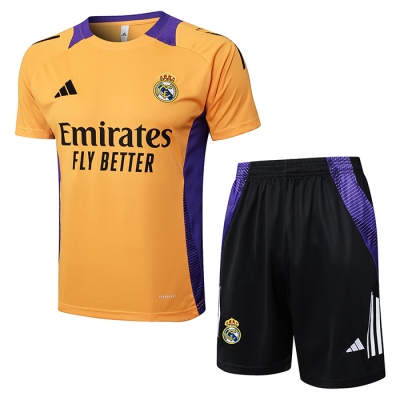 Chandal del Real Madrid Manga Corta 2024-25 Amarillo - Pantalon Corto