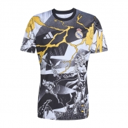 Camiseta Pre Partido del Real Madrid 25-26 Negro Blanco Camiseta Pre Partido del Real Madrid 25-26 Negro Blanco