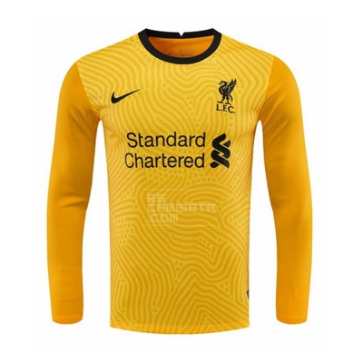 Manga Larga Camiseta Liverpool Portero 20-21 Amarillo
