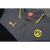 Camiseta Polo del Borussia Dortmund 22-23 Gris y Negro