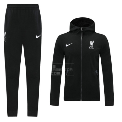 Chandal con Capucha del Liverpool 2020-21 Negro