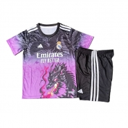 Camiseta Real Madrid Dragon Nino 25-26 Purpura Camiseta Real Madrid Dragon Nino 25-26 Purpura