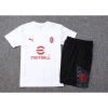 Chandal del AC Milan Manga Corta 23-24 Blanco - Pantalon Corto