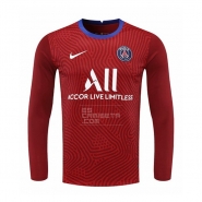 Manga Larga Camiseta Paris Saint-Germain Portero 20-21 Rojo Manga Larga Camiseta Paris Saint-Germain Portero 20-21 Rojo