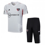 Chandal del Sao Paulo Manga Corta 23-24 Gris - Pantalon Corto Chandal del Sao Paulo Manga Corta 23-24 Gris - Pantalon Corto
