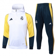 Chandal de Sudadera del Real Madrid 24-25 Blanco Amarillo Chandal de Sudadera del Real Madrid 24-25 Blanco Amarillo