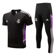 Chandal del Real Madrid Manga Corta 22-23 Negro y Purpura