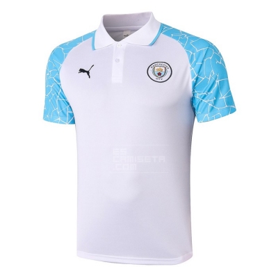 Camiseta Polo del Manchester City 20-21 Blanco