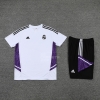 Chandal del Real Madrid Manga Corta 2022-23 Blanco y Purpura - Pantalon Corto