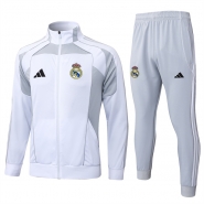 Chandal de Chaqueta del Real Madrid 25-26 Blanco Gris Chandal de Chaqueta del Real Madrid 25-26 Blanco Gris