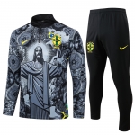Chandal de Sudadera del Brasil Jesus Nino 24-25 Negro Chandal de Sudadera del Brasil Jesus Nino 24-25 Negro