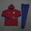 Chandal con Capucha del Barcelona 20-21 Rojo