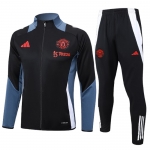 Chandal de Chaqueta del Manchester United 24-25 Negro y Gris Chandal de Chaqueta del Manchester United 24-25 Negro y Gris