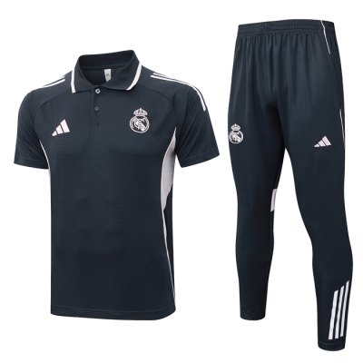 Conjunto Polo del Real Madrid 25-26 Gris Rosa