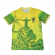 Camiseta Brasil Jesus 25-26 Tailandia Amarillo Verde