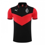 Camiseta Polo del AC Milan 22-23 Negro y Rojo