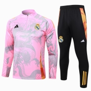 Chandal de Sudadera del Real Madrid Dragon 24-25 Rosa Chandal de Sudadera del Real Madrid Dragon 24-25 Rosa