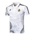 Camiseta Polo del Real Madrid Dragon 24-25 Blanco Camiseta Polo del Real Madrid Dragon 24-25 Blanco