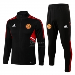Chandal de Chaqueta del Manchester United 22-23 Negro y Rojo Chandal de Chaqueta del Manchester United 22-23 Negro y Rojo