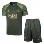 Chandal del Paris Saint-Germain Jordan Manga Corta 24-25 Verde - Pantalon Corto