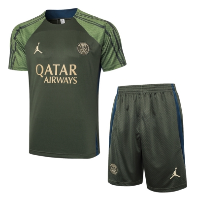 Chandal del Paris Saint-Germain Jordan Manga Corta 24-25 Verde - Pantalon Corto