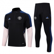 Chandal de Sudadera del Manchester United 22-23 Negro y Rosa Chandal de Sudadera del Manchester United 22-23 Negro y Rosa